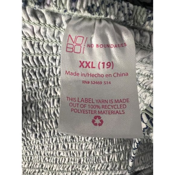 No Boundaries Summer Baby ddoll XXL Dress Green White Floral Mini Sleeveless - Picture 11 of 16